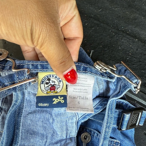 Vintage Kids Denim Overalls with Character Embroidery - Picture 5 of 5